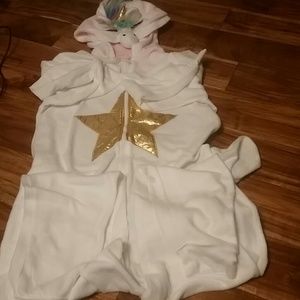 Xhilaration White Unicorn Onesie Size XS/S